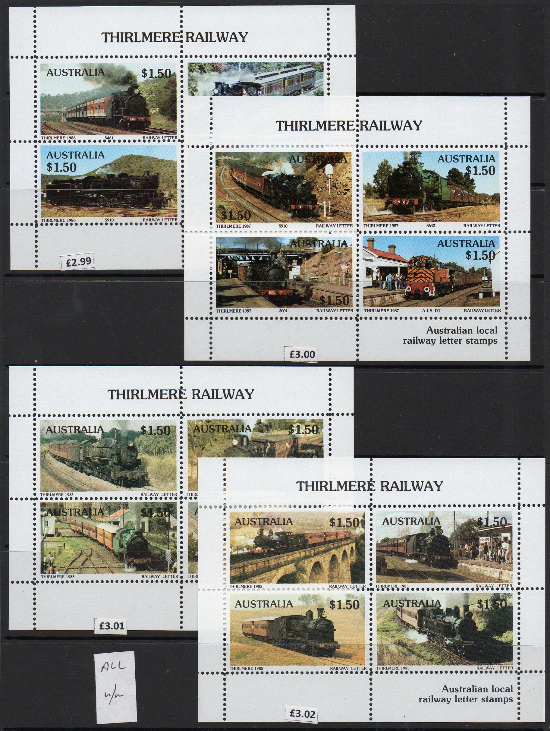 Railway Stamps Train Stamps Sellos Ferroviarios Timbres-poste ferroviaires Briefmarken Eisenbahn